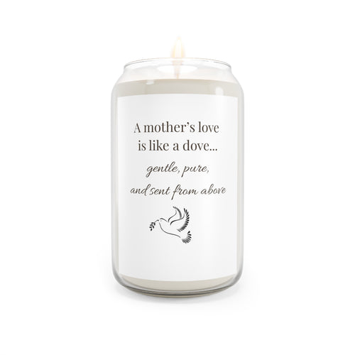 Memorial Dove Soy Candle — "A mother's love is like a dove" 13.75oz