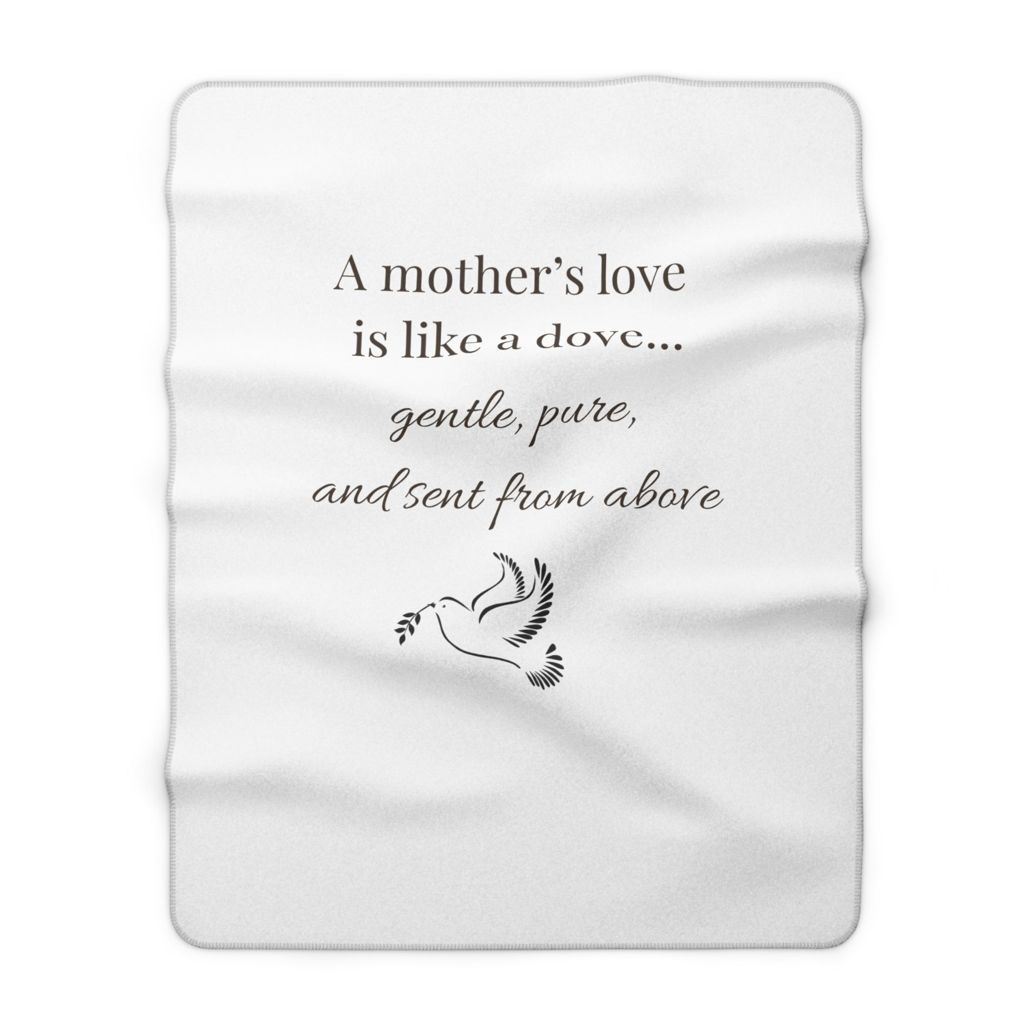 Sherpa Blanket — “A Mother’s Love Is Like a Dove” Memorial Throw